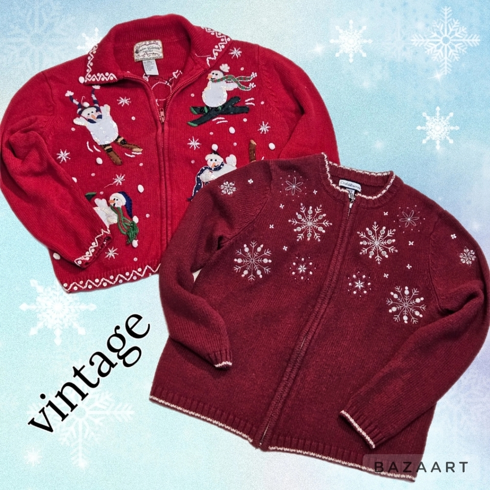 Vintage Ugly Christmas Sweaters Bundle Size PM Size PS